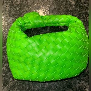 Lime Weaved Handbag - Jodie